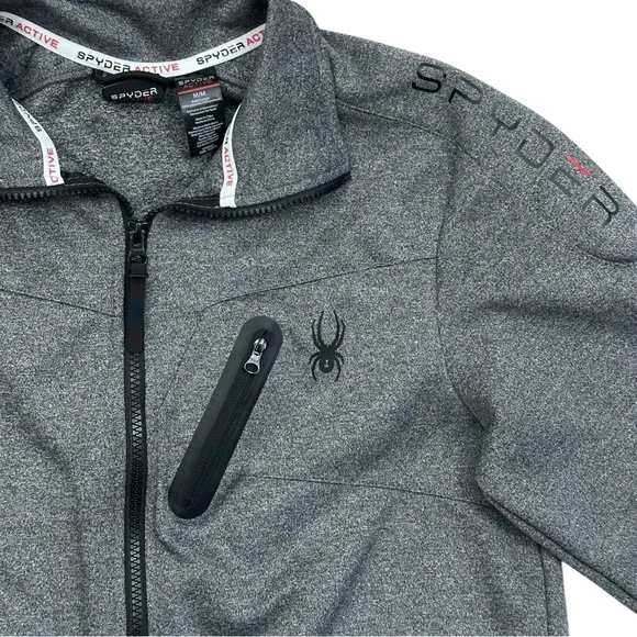Spyder Active Grey Jacket - Mens Size Medium - Picture 2 of 5